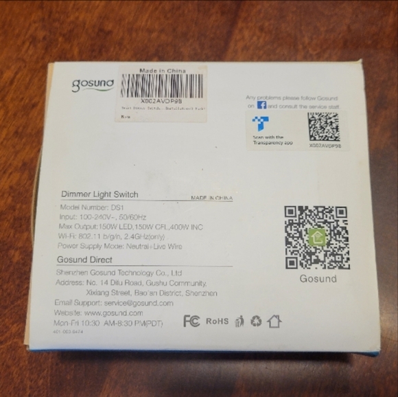 Gosund Smart Dimmer Light Switch - White - Picture 3 of 5